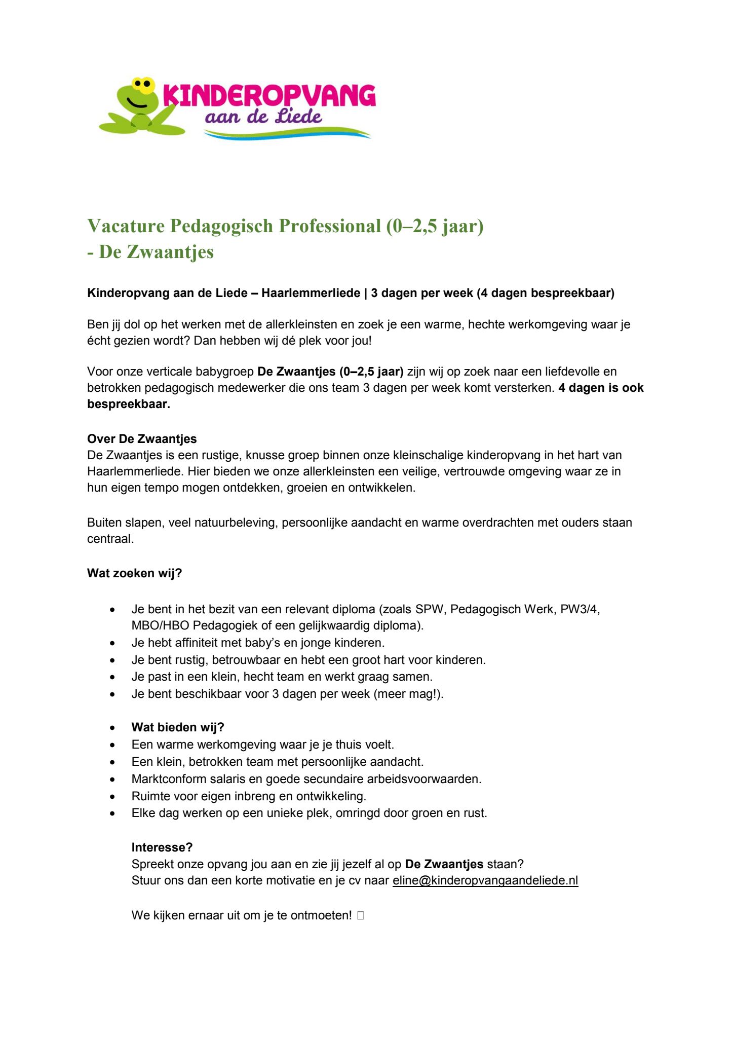 Vacature KDV (Page 1)